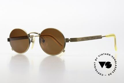 Jean Paul Gaultier 56-1173 Made in Japan Frame 1996, outstanding craftsmanship; antique-gold / burnt gold, Made for Men Jean Paul Gaultier 56-1173 Made in Japan Frame 1996, outstanding craftsmanship; antique-gold / burnt gold, Made for Men