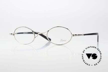 Lunor X-Bridge Oval Rare Precious Platinum Specs, LUNOR X-Bridge Oval glasses, PP = platinum-plated, Made for Men and Women