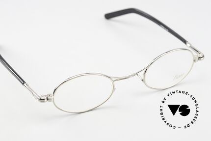 Lunor X-Bridge Oval Rare Precious Platinum Specs, from the 2011's collection, but in a well-known quality, Made for Men and Women