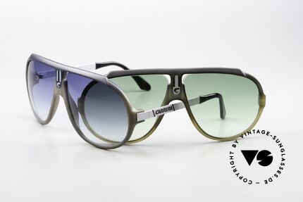 Carrera 5512 2 in 1 Sunglasses Blue & Green, iconic 1980's vintage CARRERA designer sunglasses, Made for Men