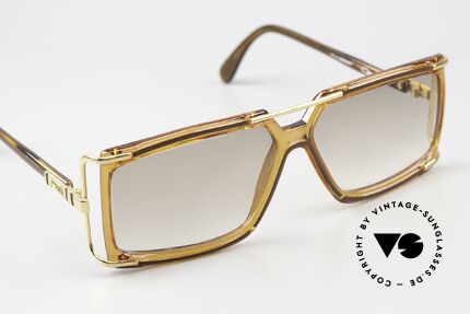Cazal 638 Square Vintage 80's Frame, with light tinted sun lenses (also wearable at night), Made for Men and Women