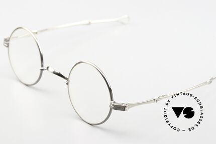Lunor I 12 Telescopic Antique Silver And Platinum, model I 12 = size 38°26, temple length: 118mm - 155 mm, Made for Men and Women