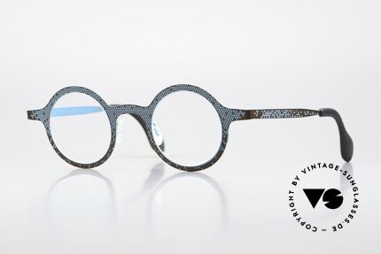 Theo Belgium Mille 64 Round Frame Dotted Pattern, fantastic Theo designer eyeglasses in size 41-25, Made for Men and Women Theo Belgium Mille 64 Round Frame Dotted Pattern, fantastic Theo designer eyeglasses in size 41-25, Made for Men and Women