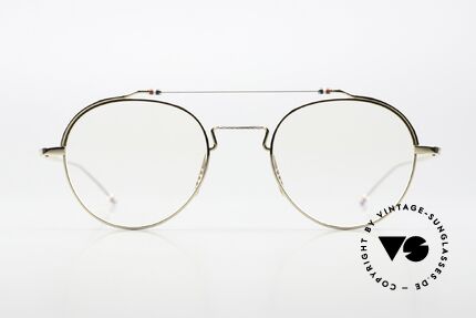 Thom Browne TBX912 Stylish Titanium Eyeglasses, titanium frame, col. GLD-SLV in size 49/22, 140, Made for Men Thom Browne TBX912 Stylish Titanium Eyeglasses, titanium frame, col. GLD-SLV in size 49/22, 140, Made for Men