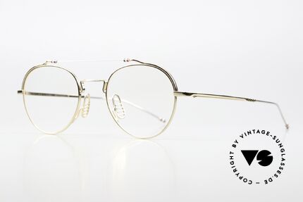 Thom Browne TBX912 Stylish Titanium Eyeglasses, GLD-SLV: noble frame in GOLD & SILVER (bicolor), Made for Men Thom Browne TBX912 Stylish Titanium Eyeglasses, GLD-SLV: noble frame in GOLD & SILVER (bicolor), Made for Men