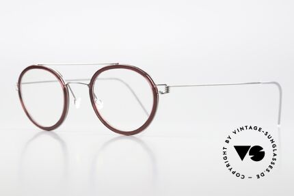 Lindberg Teitur 46 Air Titan Rim Striking Panto Frame Titan, inner rim = ruby-colored; size 46/25 with 155mm temples, Made for Men and Women Lindberg Teitur 46 Air Titan Rim Striking Panto Frame Titan, inner rim = ruby-colored; size 46/25 with 155mm temples, Made for Men and Women